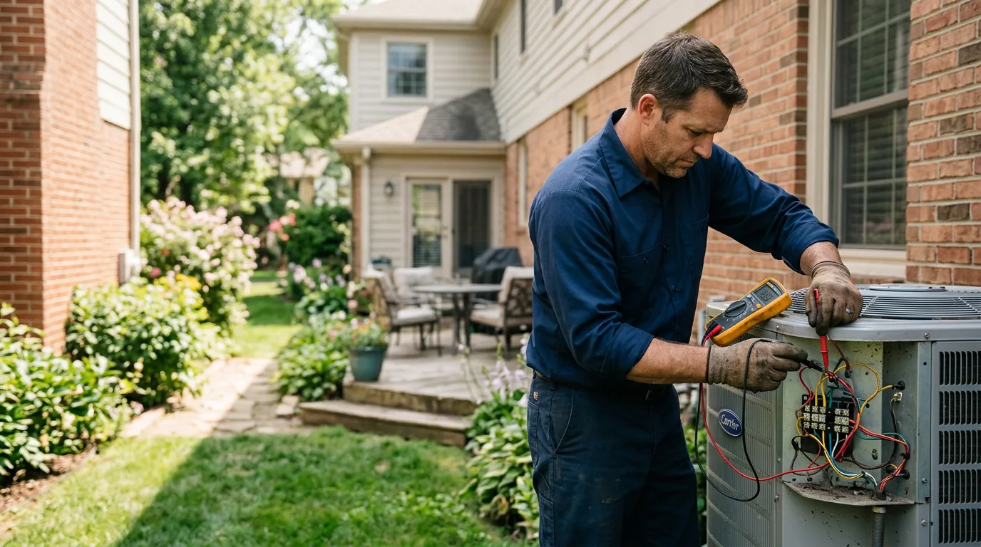 HVAC technician working near Wysox, PA